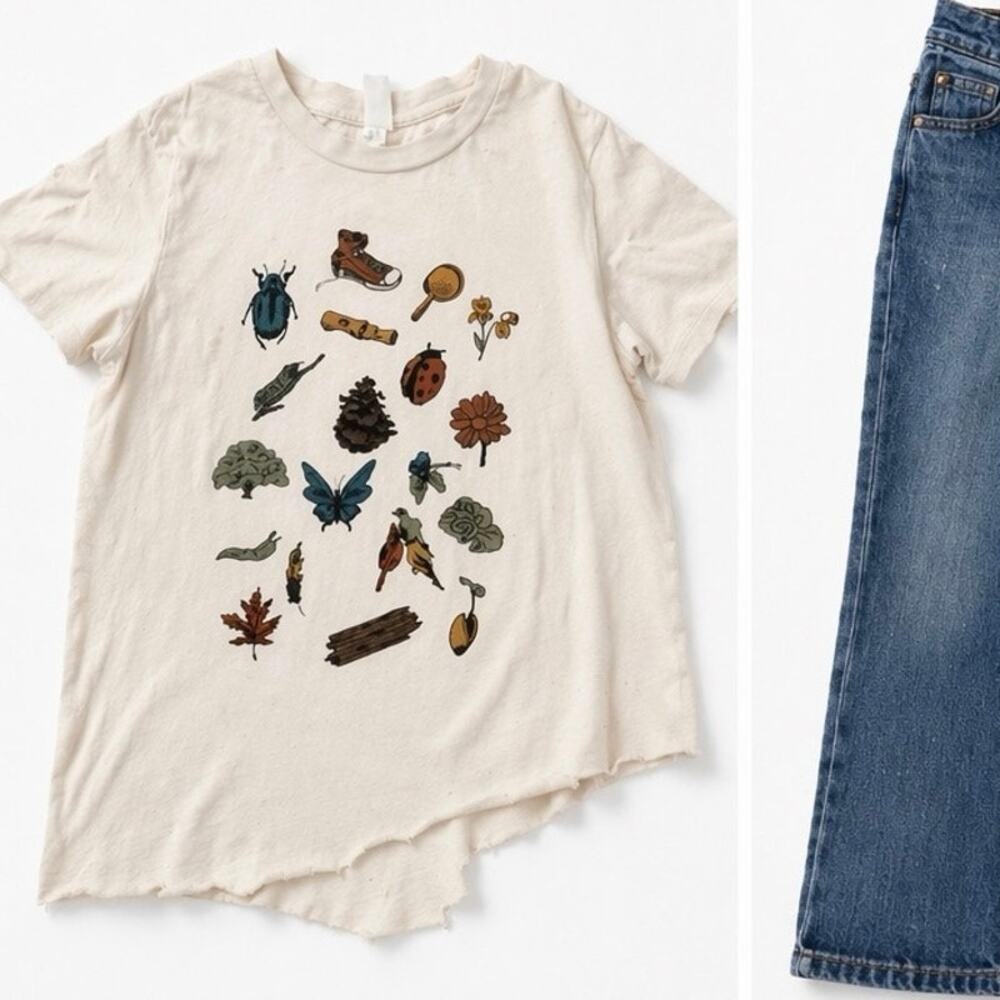 Wild & Free Nature Graphic Tee for Girls - Picture 1 of 7